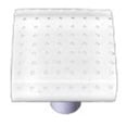 thumbnail image 1 of Bubbles White Square Glass Cabinet Knob - Aluminum Post, 1 of 1