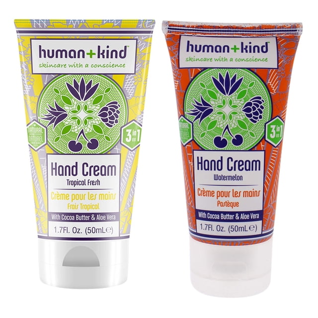Kit de crema para manos, codos y pies Human+Kind, 50 ml x 2 unidades, unisex
