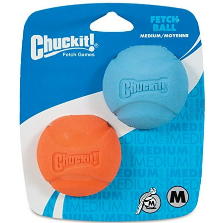 Chuckit! Fetch Dog Ball High-Bounce Rubber Assorted Colors 2-Pack