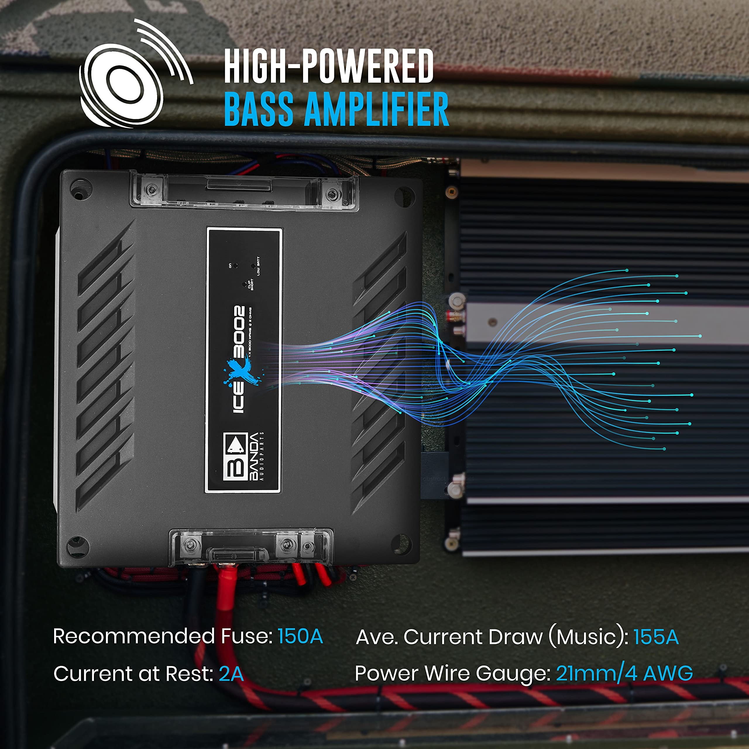 Banda Ice X 3002 - 3000 Watts RMS 2 Ohm Car Amplifier 3000W