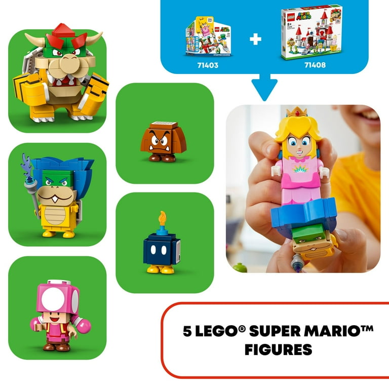 LEGO Super Mario 71408: Peach's Castle Adventure Set with Bowser