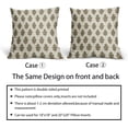 thumbnail image 6 of Brown Green Floral Block Print Pillow Covers 16x16 Set of 2 Spring Flower Pattern Decorative Throw Pillowcases Outdoor Rustic Farmhouse Square Cushion Cases Decor for Home Couch Sofa Bed, 6 of 7