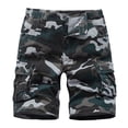 thumbnail image 2 of BRANROY Men's Camo Multi‑Pocket Cargo Shorts - Button Fly Relaxed Fit Casual Shorts, Perfect for Hiking Shorts, Beach Shorts, and Running Shorts for Outdoor Sports,Navy,XL, 2 of 5