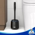 thumbnail image 2 of MR. SIGA Premium Toilet Bowl Brush and Holder with Solid Handle and Durable Bristles for Bathroom Cleaning, Black, 1 Pack, 2 of 6