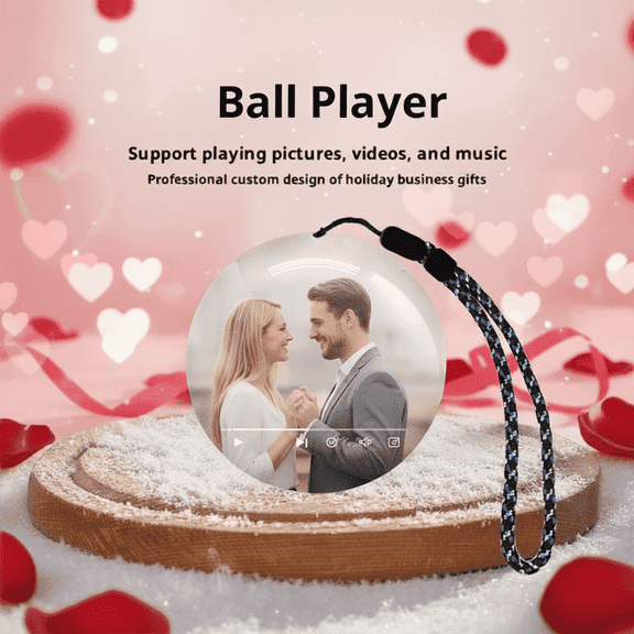 2.7" Crystal Ball Video Player, Memory Orb, Personalized Digital Memory Display, Uploadable Videos & Photos, DIY Gift for Anniversary, Birthday, Valentine's Day, Beautiful memories