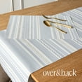 thumbnail image 6 of over&back 18x90 Reversible Striped Table Runner - UVA/UVB-Proof Table Runners - Waterproof Indoor and Outdoor Kitchen and Home Decor - Blue, 6 of 9