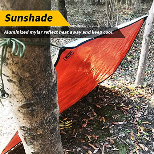 Insulated Thermal Reflective Tarp 59 x 78 All-Weather Reusable Emergency Blanket for Car Camping Travel Uheng Heavy Duty Survival Blanket 