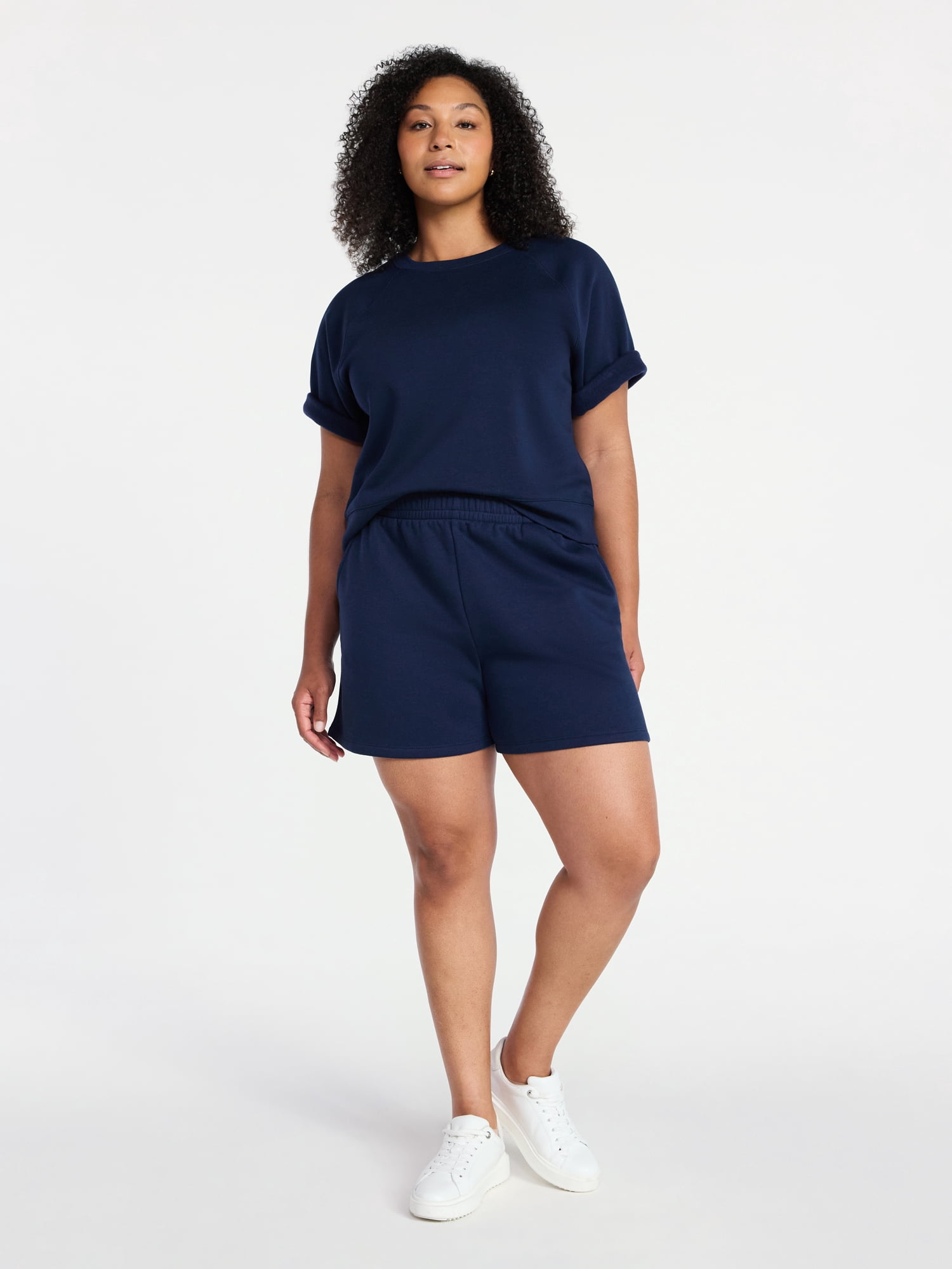 Time and Tru Women's Fleece Shorts, Size XS-XXXL