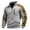Light Gray, variant on KHONTS Suede Sweatshirt for Men Western Long Sleeve Quarter Zip Pullover Tops Color Block Stand Collar Shirts with Elbow Patches Sky Blue XL
