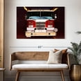 thumbnail image 3 of Elephant Stock Fire Truck Wall Art - Horizontal Canvas Wall Art - Living Room Wall Decor - Transportation Canvas - Red And Gold Decor - 48" x 32", 3 of 8