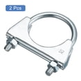 thumbnail image 3 of Muffler U-Bolt Clamps for 52mm Diameter Pipe, 2 Pack Saddle Type U-bolt Clamps, 3 of 4