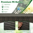 thumbnail image 4 of Gymax Tightly-Woven Rattan Deck Box w/ Polyester Liner Universal Wheels & Gas Strut Brown, 4 of 10