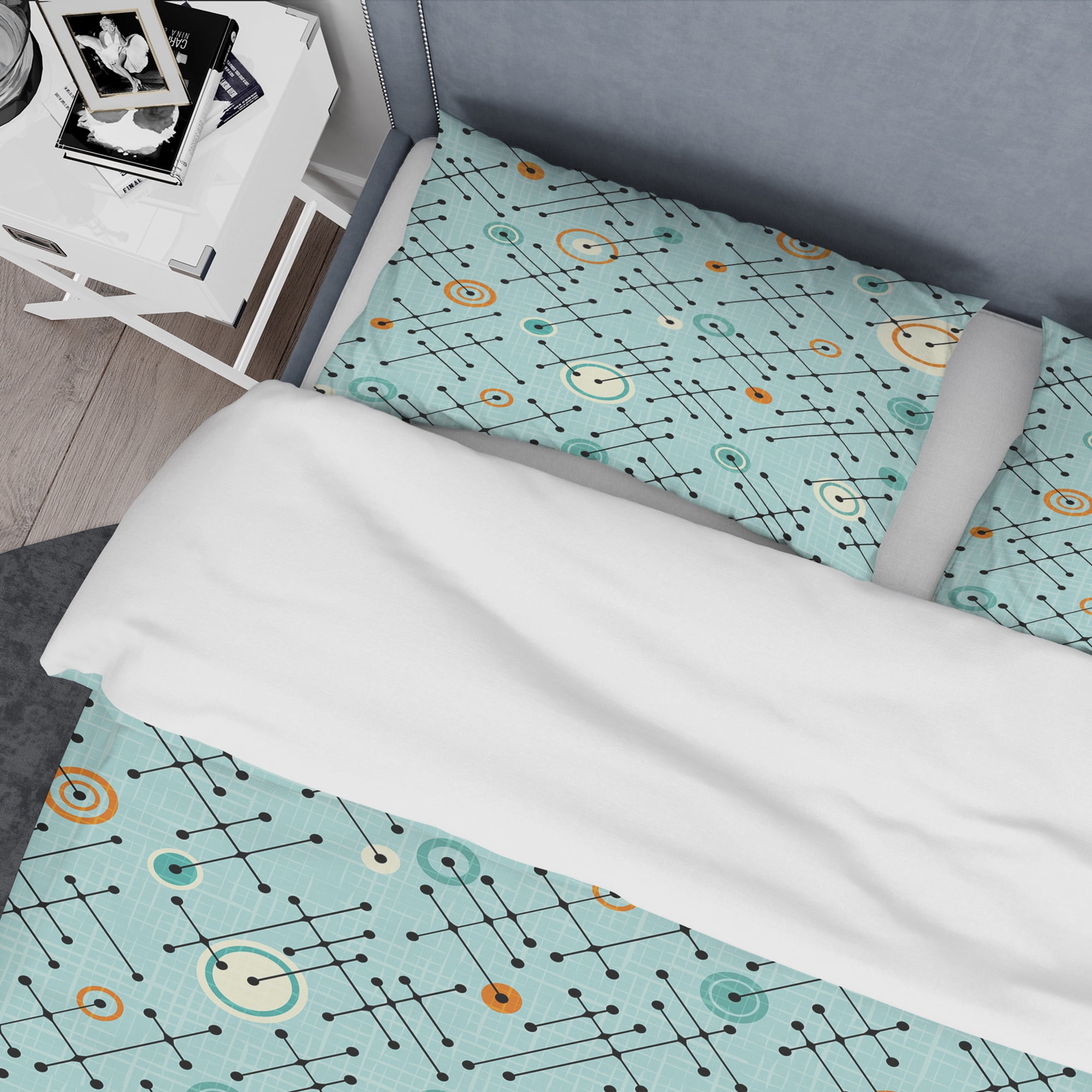 Designart 'Retro Abstract Design XIV' Mid-Century Modern Duvet Cover Set
