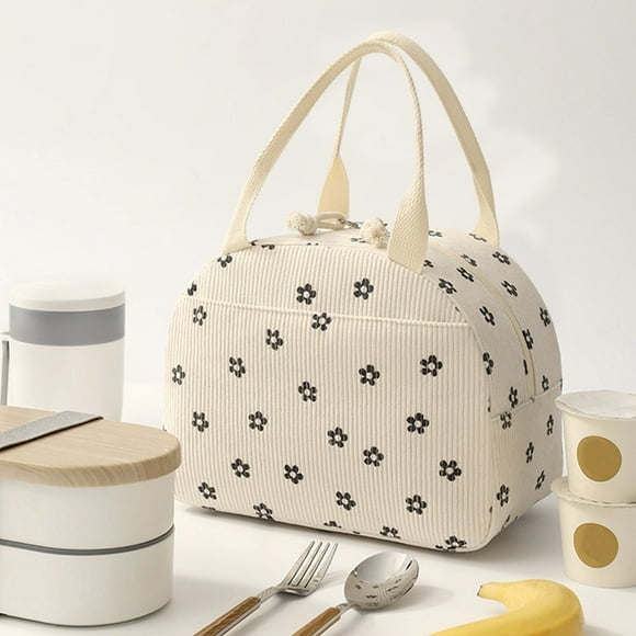 Aparatos de cocina, bolsa de almuerzo para mujeres y hombres, lindas bolsas de pana para almuerzo, lonchera térmica reutilizable de gran capacidad, hielera térmica reutilizable para el trabajo, picnic
