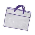 thumbnail image 2 of Bolsa organizadora para guardar edredones y armario con cremallera, 55 x 39 cm, bolsa grande para mudanzas borde violeta, 2 of 9