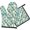 Pioneer Flower Floral Print Pattern-2, variant on Pioneer Flower Floral Print Pattern 1-Pack Oven Mitts Set, Heat Resistant Kitchen Gloves, 7.7" X 12"