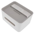 thumbnail image 1 of Servilletero, Cubierta De Caja De Pañuelos De Gran Capacidad De Apertura Amplia, Resistente A Caídas, Almacenamiento De Papelería De Plástico Para Sala De Estar, 1 of 7