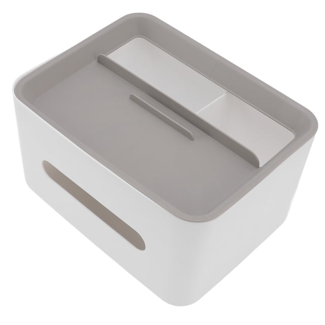 Servilletero, Cubierta De Caja De Pañuelos De Gran Capacidad De Apertura Amplia, Resistente A Caídas, Almacenamiento De Papelería De Plástico Para Sala De Estar