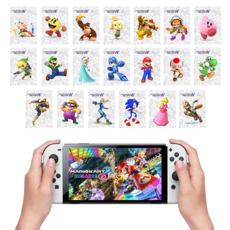 Mario Kart 8 Deluxe Amiibo Cards 20 Pcs Compatible for Nintendo Switch Games -