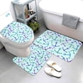 thumbnail image 3 of Bathroom Rugs Sets 3 Piece - purple blue anchor green Absorbent Non Slip Bath Mats, U-Shape Toilet Lid Cover, Contour Mat, Soft Washable Shower Mats Bath Rug Mat for Bathroom Tub Toilet, 3 of 7