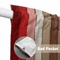 thumbnail image 2 of Red Pink Kitchen Window Curtains, Swag Curtains Valance for Bedroom Living Room Bathroom, Farmhouse Wood Grain Vintage Brown Striped Rod Pocket Window Treatment Curtain Block Drapes 2 Panels 28"x36", 2 of 9