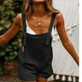 thumbnail image 3 of Faithtur Women Loose Overalls, Solid Color Square Collar Sleeveless One-piece, 3 of 4