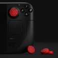 thumbnail image 5 of PlayVital Thumb Grip Caps for Steam Deck, Silicone Thumbsticks Grips Joystick Caps for Steam Deck - Diamond Grain & Crack Bomb Design Passion Red, 5 of 8