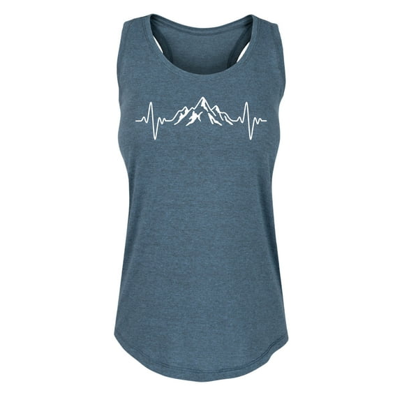 Instant Message - EKG Mountain - Women's Racerback Tank Top