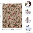 thumbnail image 4 of Red Mushroom Flower Brown Pattern Blanket,Comfortable Soft Flannel Throw Blanket,All Season,Warm Lightweight Blankets for Sofa Bed Couch Living Room Chair,30"x40", 4 of 4