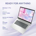 thumbnail image 2 of HP 17t Modern Business Laptop, 17.3" FHD, Intel Core i7-1355U, Intel Iris Xe Graphics, 16GB DDR4 RAM, 1TB SSD, HDMI, SuperSpeed USB, Wi-Fi 6, Backlit Keyboard, Windows 11 Pro, Silver, 2 of 5
