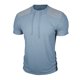 thumbnail image 4 of Mens Casual Manga Corta Botón Abajo Camisas Cuello Redondo Sólida Camisa de Parche para Al Aire Libre, Casual, Uso Diario, 4 of 7
