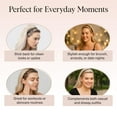 thumbnail image 3 of Non Slip Zig Zag Headbands with Teeth - 2 Pack Matte Black Plastic Headbands for Women & Teens, Effortless Comb Hair Bands for Slicked Back Hairstyles, Thin Skinny Hair Accessories, 3 of 6