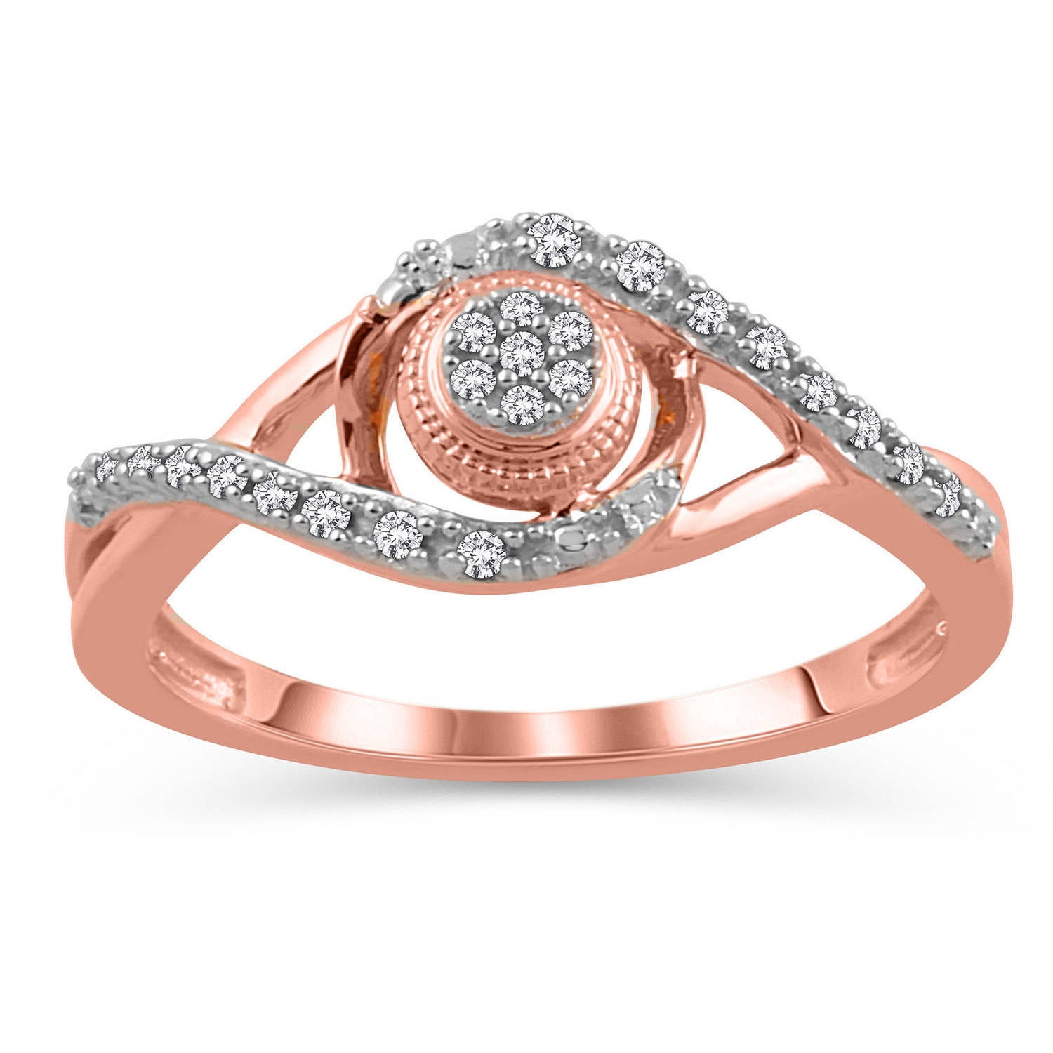 1 10 Carat T.W. Diamond 10kt Pink Gold Promise Ring by ELEGANT COLLECTION
