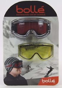 Bolle O'Hara Anti-fog Snowboard Ski Men's Goggles + Extra Interchangeable Lens by