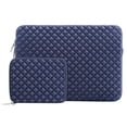 thumbnail image 1 of Mosiso Diamond Foam Water Repellent Lycra Laptop Sleeve Bag for 13-13.3 Inch MacBook Pro/Air,Notebook with Small Case, Navy Blue, 1 of 5