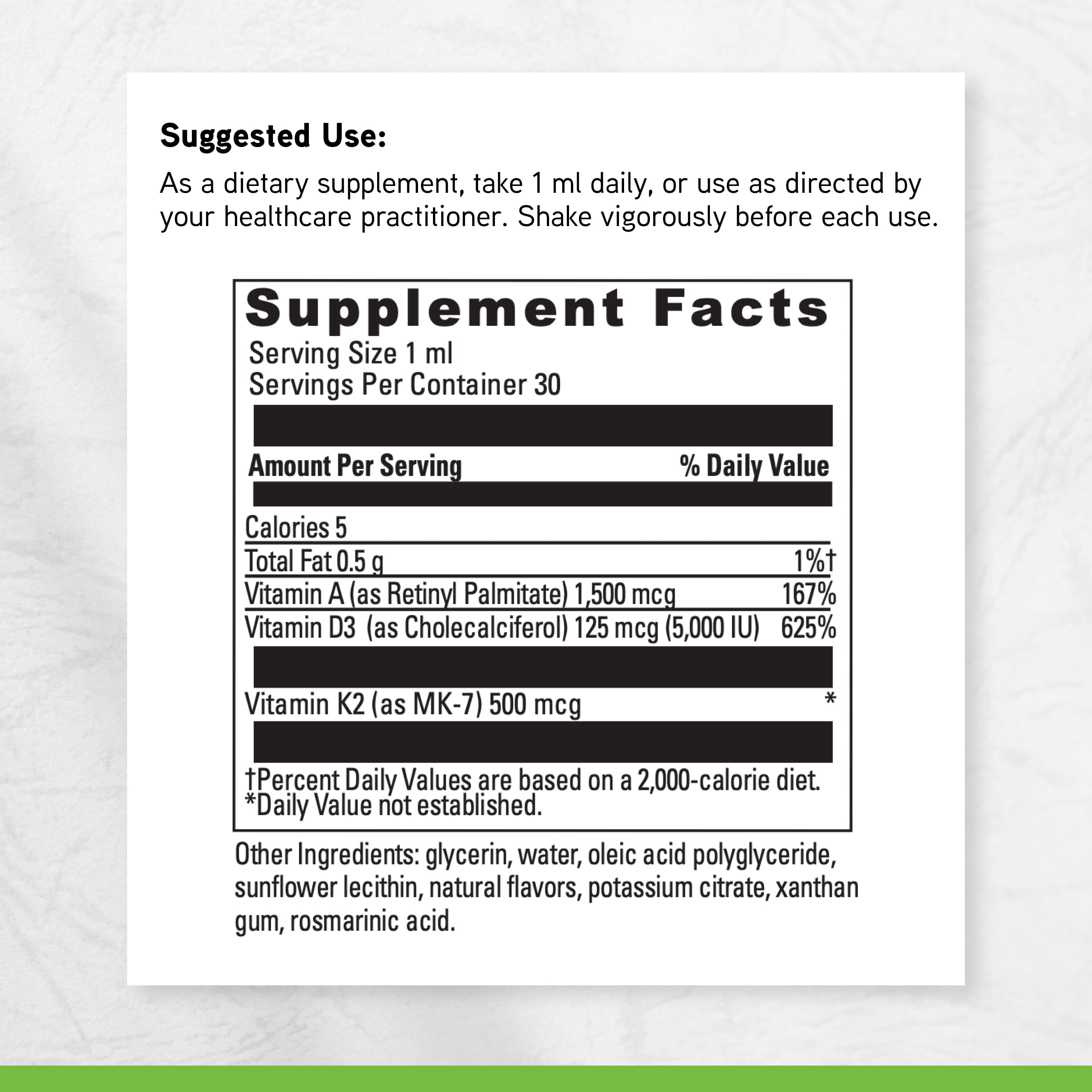 DaVinci Labs Liposomal A.D.K. - Support Immune & Heart Health* - 30 Servings - 30 ml