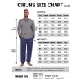 thumbnail image 7 of GIRUNS Men's Pajamas Set Long Sleeve Sleepwear Jogger Pants Soft Loungewear with Pockets Navy Blue L, 7 of 7