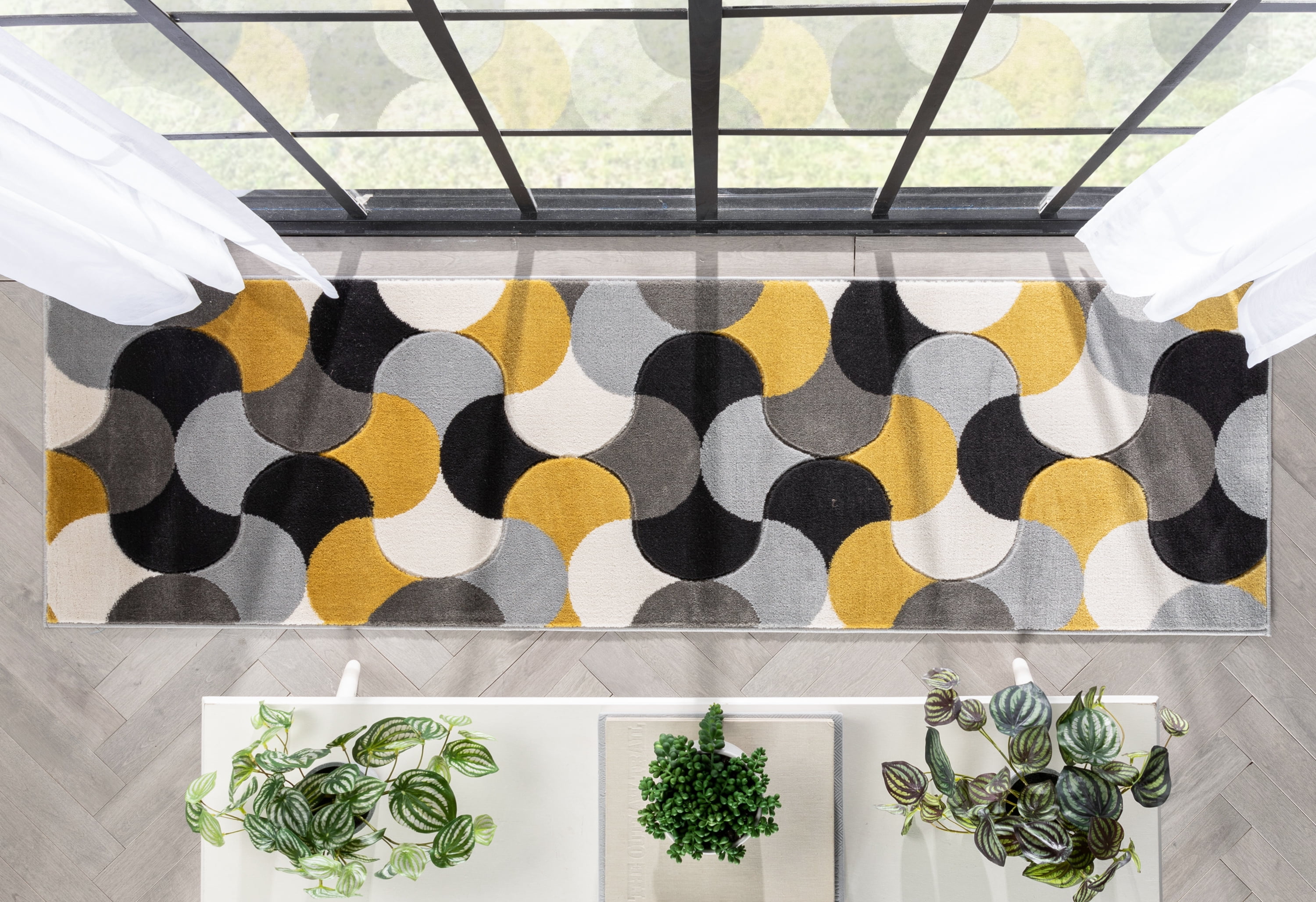 Well Woven Good Vibes Helena Modern Geometric Gold 3'11" x 5'3" Area Rug