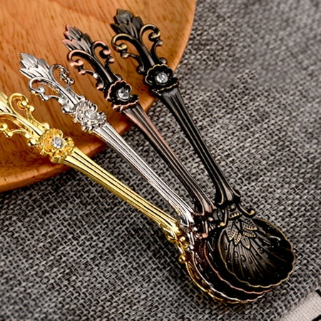 

Meizhencang Coffee Spoon Mirror Polish Wear-resistant Zinc Alloy Home Rust-resistant Fruit Spoon for Coffee