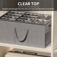 thumbnail image 2 of Aokeyee Shoe Storage Closet, Large Shoe Box Space Saving Foldable with Clear Cover, Fits 20-24 Pairs, Grey, 2 of 8