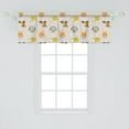thumbnail image 2 of Ambesonne Cartoon Window Valance, Dog Faces, 42" x 18", Multicolor, 2 of 3