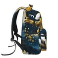 thumbnail image 3 of Fotbe Moonlit Golden Tree Peacock Pattern Casual Backpack for School, Travel, and Outdoor Activities - Durable, Lightweight, and Comfortable, 3 of 5