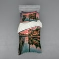 thumbnail image 1 of Ambesonne Nature Bedding Set 3 Pcs, Sunrise River Nautical, Twin, Purple Green, 1 of 3