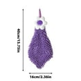 thumbnail image 3 of Hand Drying Towel with Hanging Loop,Daisy Design Lovely Fingertip Towel for Kids Adults, Soft Strong Water Absorption for Kitchen Bathroom Wash Basin,1pc(Purple), 3 of 3
