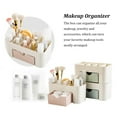 thumbnail image 3 of Matsuzay Organizador de maquillaje de plástico, joyero con cajón, bastoncillo de algodón, esmalte de uñas, cosméticos, soporte para el Almacenamiento y organización del hogar Azul claro, 3 of 6