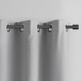 thumbnail image 3 of VCNY Home Rosalie Charcoal Grey Tonal Grommet Jacquard Curtain Panel, 55" x 84", 3 of 5