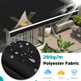 thumbnail image 4 of AECOJOY 13' x 8' Manual Retractable Patio Awning,Outdoor Awning Retractable Sunshade Shelter-Black, 4 of 6
