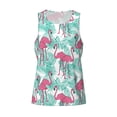 thumbnail image 4 of Xecao Flamingo Men's Tank Top Workout Quick Dry Sleeveless Gym Jogging Muscle Shirts Summer Swim Beach Tops, 4 of 9