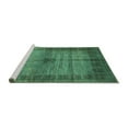 thumbnail image 2 of Ahgly Company Machine Washable Indoor Square Abstract Turquoise Blue Modern Area Rugs, 7' Square, 2 of 4