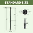thumbnail image 2 of Structural Wood Lag Screws 8 Inch, 60-PCS, #14 X 8, Heavy Duty Rust Resistant Hex Head Exterior Timber Screw for Log/Landscape, Hex Socket Included, Black, 2 of 6